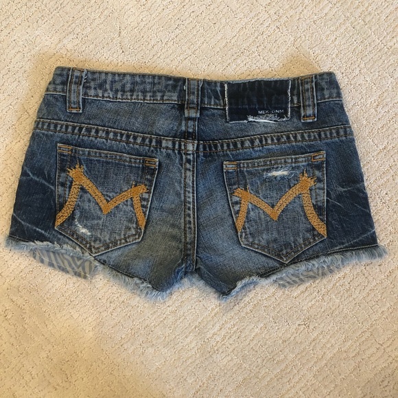 MEK DNM Denim Kroussi Frayed Jean Shorts - Picture 4 of 11